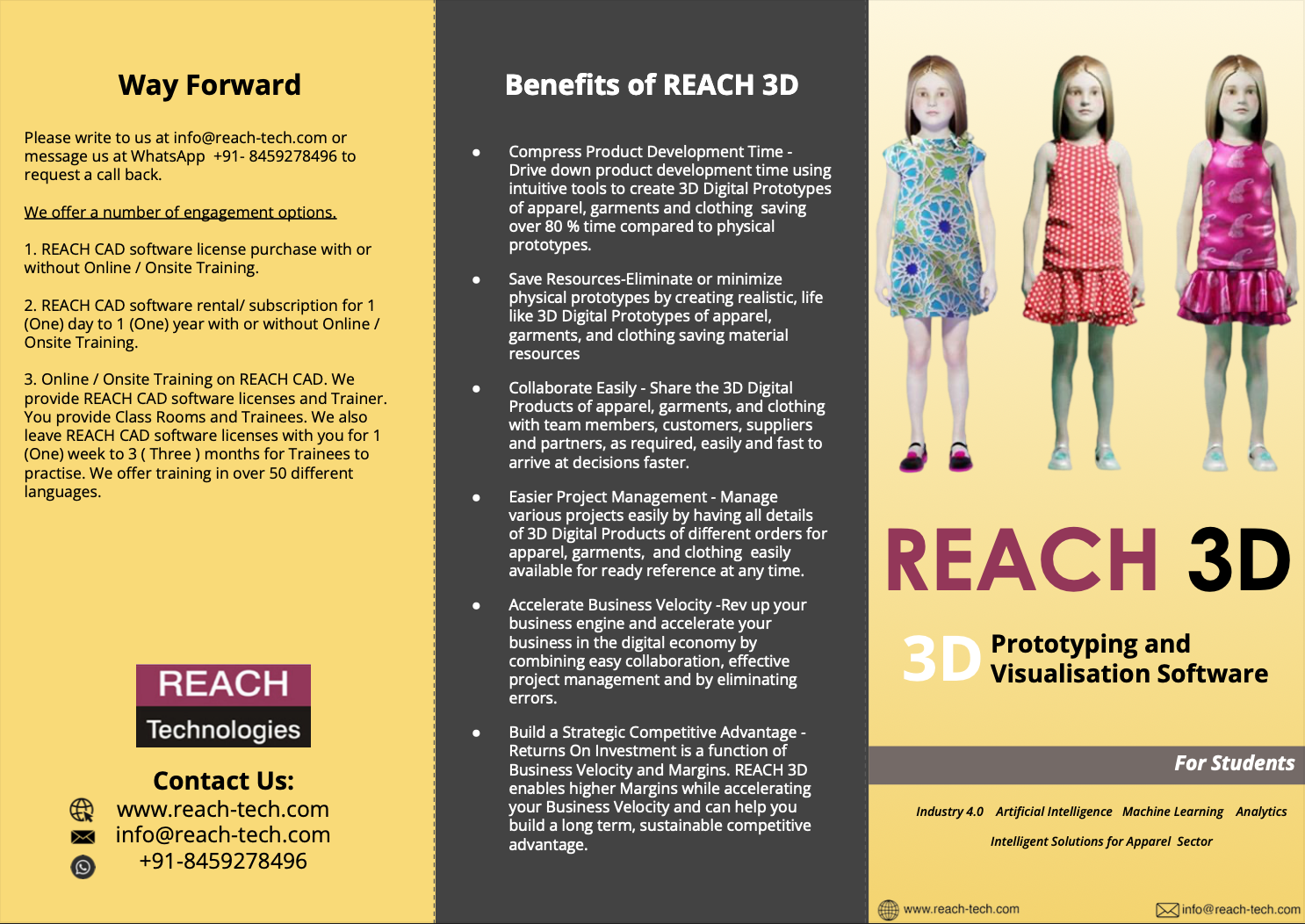 REACH 3D Student Brochure Image
