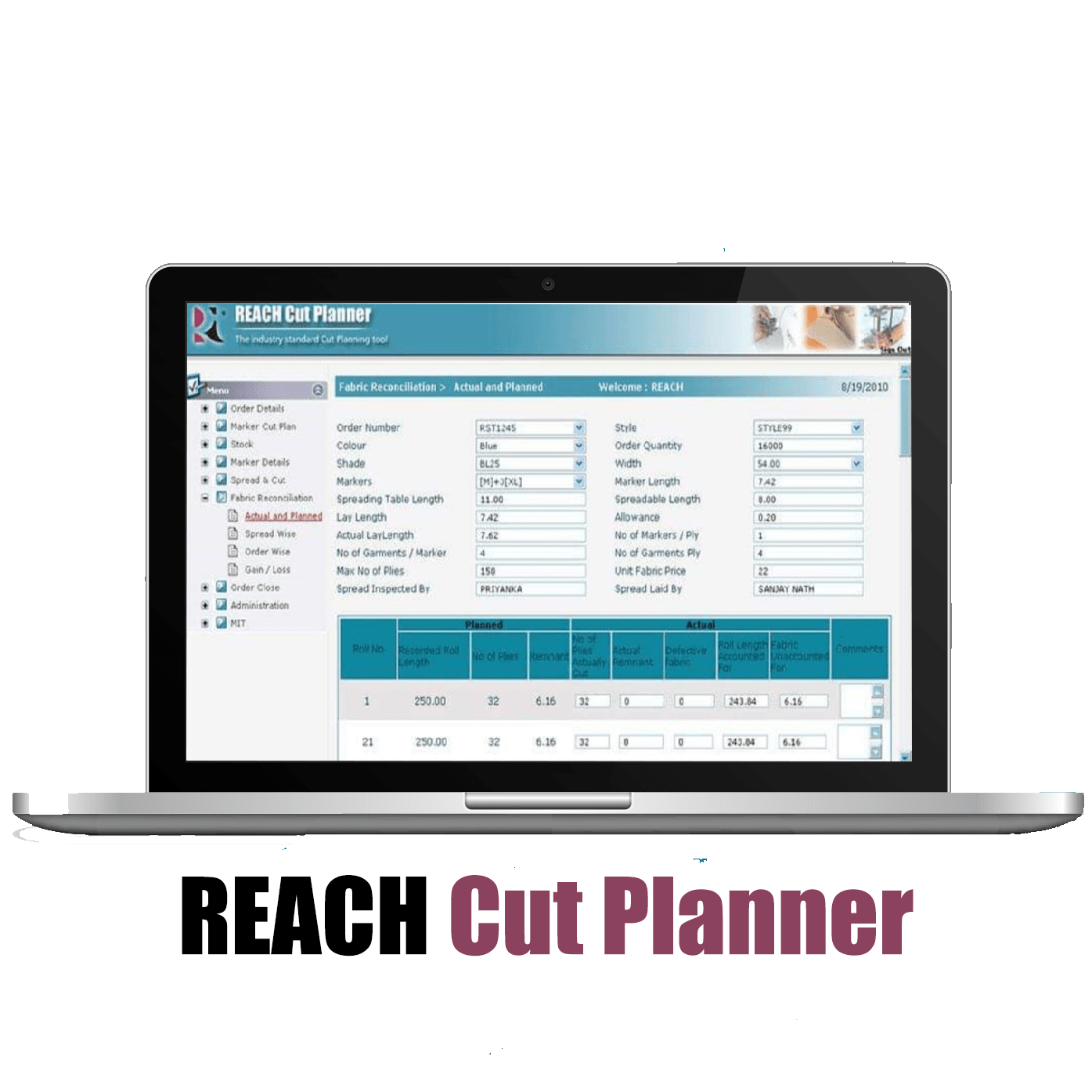 garment cut order planning  software